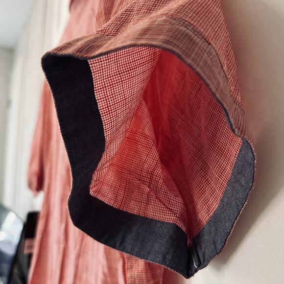 Lee Short Sleeve Button XL Scarlet Red Check Shirt 100% Cotton NWT - Picture 8 of 12